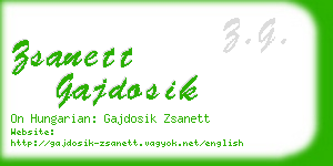 zsanett gajdosik business card